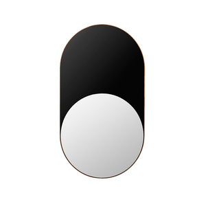 <span class=keywords><strong>Miroir</strong></span> mural ovale à cadre métallique moderne, avec <span class=keywords><strong>miroir</strong></span> <span class=keywords><strong>noir</strong></span>, pour l'entrée, salle de bains, salon - Product Image 4