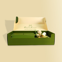 Nouvelle Arrivée Boîtes d'expédition vertes portables et pliables pour cadeaux, fleurs, parfums, cadres photo, avec inserts