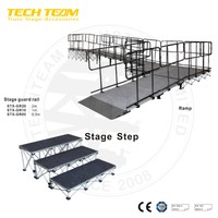 Scène professionnelle pliable en aluminium 6082-T6 durable et portable, certifiée TUV CE, pour théâtres, auditoriums, mariages et fêtes