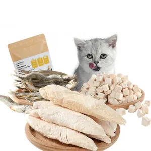 Oem Odm Voedzaam Huisdier Behandelt Droog Kattenvoer Bevroren Gedroogde Kat Vis Snack Voedsel Container