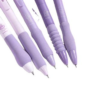 Juego de bolígrafos de varios estilos, bolígrafos de Gel creativos de plástico con agarre suave para estudiantes, bolígrafos de Gel negros de 0,5mm de secado rápido para exámenes, 5 uds. - Product Image 3