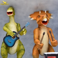 Parc d'attractions dinosaure animatronique interactif groupe de musique à bascule dinosaure dessin animé pour les enfants