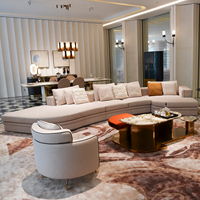Sofá Seccional Moderno de Lujo para Sala de Estar, Sofá de Tela de Alta Gama para Villa, Muebles para el Hogar, Sofá Seccional de Cuero Personalizado