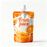 Sachets souples verticaux réutilisables en plastique de qualité alimentaire avec bec verseur, 50 ml et 100 ml, pour l'emballage de jus liquides – Vente en gros directe usine