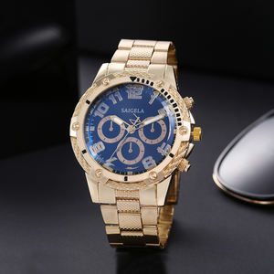 7241 nuovo stile orologi <span class=keywords><strong>uomo</strong></span> <span class=keywords><strong>oro</strong></span> moda uomini Casual in acciaio inossidabile orologi Montre homme - Product Image 2