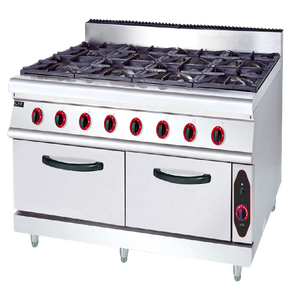 900 series Approval European Portable Mobile Freestanding 8 Burners Gas Cooker Range With Oven