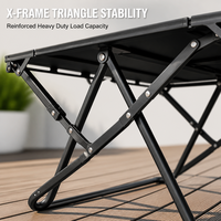 Table de camping pliante portable personnalisable en gros, en métal tactique rectangulaire en acier au carbone pour pique-nique et randonnée en extérieur