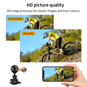 Mini caméra intelligente sans fil HD 1080P pour nounou avec vision nocturne Moniteur CCTV pour bébé de sécurité domestique Enregistrement MicroSD Connectivité Wifi - Product Image 3