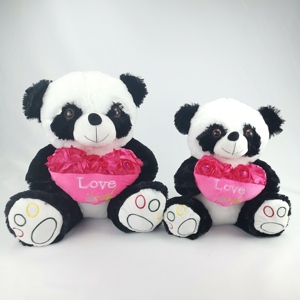AIFEI giocattolo carino morbido abbracciare il cuore ti amo Panda orsacchiotto di peluche giocattoli rosa fiore regalo per bambini san valentino - Product Image 4