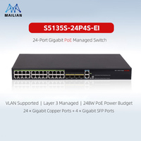 Conmutador de Acceso Gigabit Mejorado de la Serie S5135 GH3C, Totalmente Administrado, 16-48 Puertos, Opción con POE, Apilable para Redes Empresariales