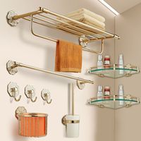 Porte-serviettes mural d'angle moderne en alliage d'aluminium et acier inoxydable 304, double niveau, écologique et durable, garantie 5 ans