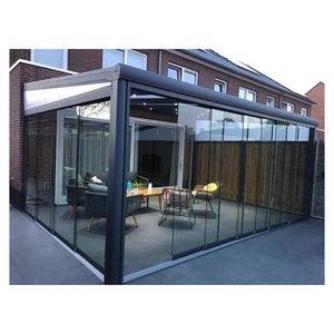 Véranda en polycarbonate Alu Profils en <span class=keywords><strong>aluminium</strong></span> Véranda avec porte coulissante en verre - Product Image 2