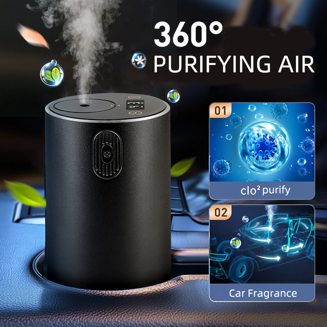 Portable USB Rechargeable Wireless Nebulizer Digital Touchscreen Car Aroma Diffuser Waterless Essential Oil Machine for Hotels