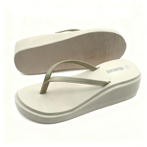 Tongs pour femmes en cuir rose écologique, avec des lanières ornées <span class=keywords><strong>de</strong></span> strass scintillants, pour le printemps/été/automne - Product Image 2