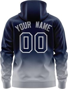 Sweat à capuche zippé personnalisé avec sublimation dégradée, broderie du nom de l'équipe et logo, sweat à capuche intégral, veste universitaire, sweat-shirt à capuche pour homme - Product Image 2