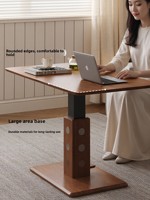 Table basse pour petit appartement, table à thé réglable en bois de noyer noir, table à manger de style mi-siècle, bureau, style moderne