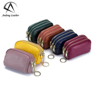 Monedero Pequeño de Cuero Vacuno Andong, Bonito Monedero Coreano para Damas, Monederos de Cuero Vacuno Genuino, Llavero, Cartera para Mujer - Product Image 5