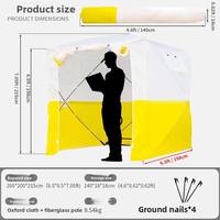 Abri portable d'extérieur à une chambre, tente de camping pop-up en fibre de verre et tissu Oxford, utilisable en toutes saisons, imperméable, résistante au soleil et au froid