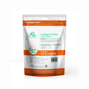 Pal's Delight High Protein Rawhide Chews 5 "Collagène Twist Triple Kabobs Dog Snacks Treats Clean Teeth Pet Food Fabriqué avec de la viande - Product Image 6