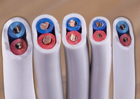 Câble électrique en cuivre à âme plate en PVC de bonne qualité, fils électriques à double âme et terre