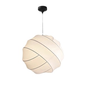 Lámpara colgante de seda Fairy Ball, base de bombilla E27 redonda de 45cm para hotel, casa de huéspedes, dormitorio, estudio, estilo Zen - Product Image 5