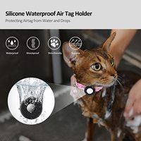 Housse de protection pour Airtag pour collier de chat et de chien en silicone, design mignon de dessin animé, GPS anti-perte, traceur de positionnement
