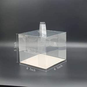 Caja Portátil para Pastel <span class=keywords><strong>de</strong></span> Cumpleaños con Base para Pastel <span class=keywords><strong>de</strong></span> Fondant, Bandeja y Ventana Transparente, Caja para Pastel <span class=keywords><strong>de</strong></span> Queso Mousse Basco - Product Image 5