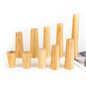Pieds de meubles en bois Hongjie, pieds de table en bois massif en caoutchouc, installation facile, usage domestique - Product Image 2