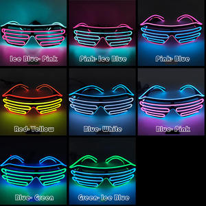 Vendita all'ingrosso di natale icona di otturatore per feste di Natale regalo promozionale che cambia colore prodotti di vendita calda occhiali a LED Shinny Sunray - Product Image 2