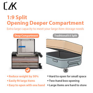 Valise de Voyage d'Affaires Moderne 20 Pouces en PC Moulé par Injection avec Cadenas, Cubes de Rangement, Étiquettes Mignonnes et Trolley - Product Image 3