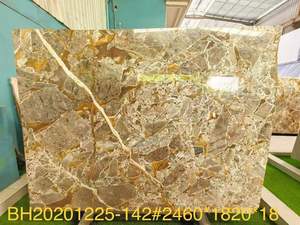 Table à manger moderne de luxe <span class=keywords><strong>Bugatti</strong></span> en marbre doré, dalle de pierre naturelle polie exotique pour la décoration murale et l'application au sol de la salle de bain - Product Image 2