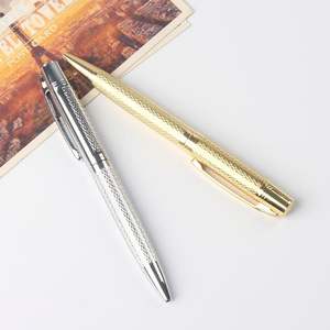 Venta al por mayor promocional pesado bolígrafo de metal dorado diseño de acero - Product Image 4