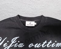 Inflation 230gsm lettre sérigraphie T-shirt été mode Streetwear hanche coton T-shirt pour homme