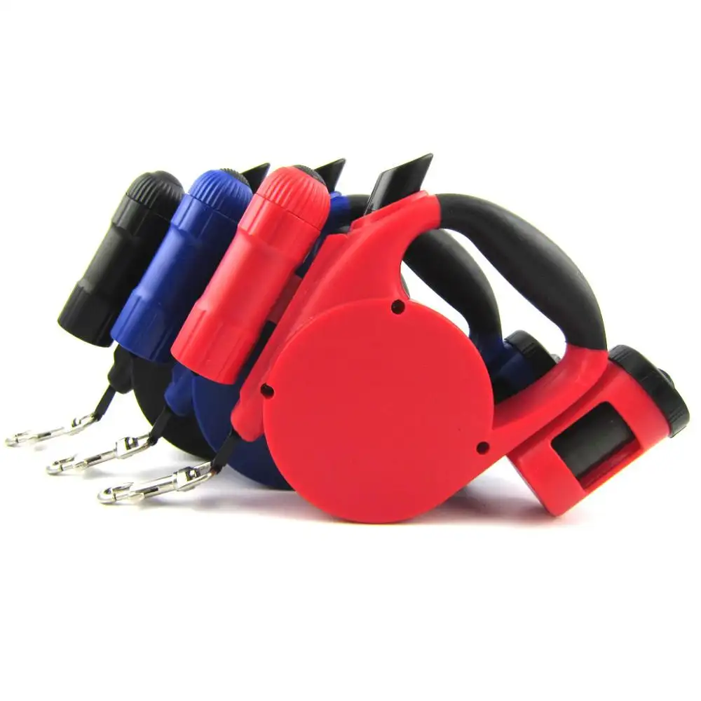 Multifunctional 5M Pet Leash With LampとRubbish Bag Different Model Colorful Choice Automatic Pet Rope Pet Leash