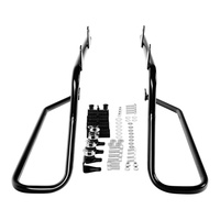 Supports de fixation rigides noirs pour sacoches de moto SL Factory compatibles Softail 1984-2013 – Kit de conversion durable