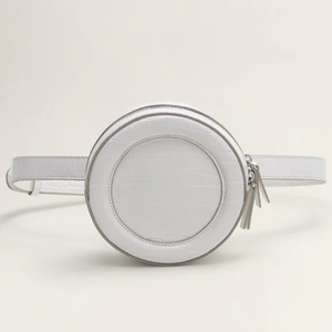 <span class=keywords><strong>Riñonera</strong></span> de cuero Croc con logotipo personalizado para mujer, Mini <span class=keywords><strong>riñonera</strong></span> redonda - Product Image 1