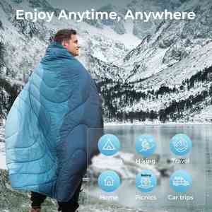 Custom Logo Backcountry Puffy Camping Waterproof Polyester Travel Blanket for Winter Outdoor Use Packable <b>Lightweight</b> - Product Image 3