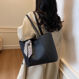 2025 Women PU Handbag Simple Plain Color <b>Tote</b> <b>Bags</b> <b>Waterproof</b> Leather <b>Tote</b> <b>Bag</b> - Product Image 4