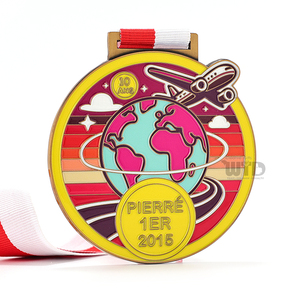 Médaille France <span class=keywords><strong>Pierre</strong></span> I 10ème Anniversaire Protection de l'Environnement Amusant et Festif pour Enfants Personnalisé en Alliage de Zinc Récompense Sportive - Product Image 1