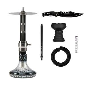 Ensemble de <span class=keywords><strong>chicha</strong></span> carrée en acier inoxydable de qualité avec un seul tuyau souple - <span class=keywords><strong>Chicha</strong></span> Narguilé Arabe Russe - Pour l'exportation - Product Image 1