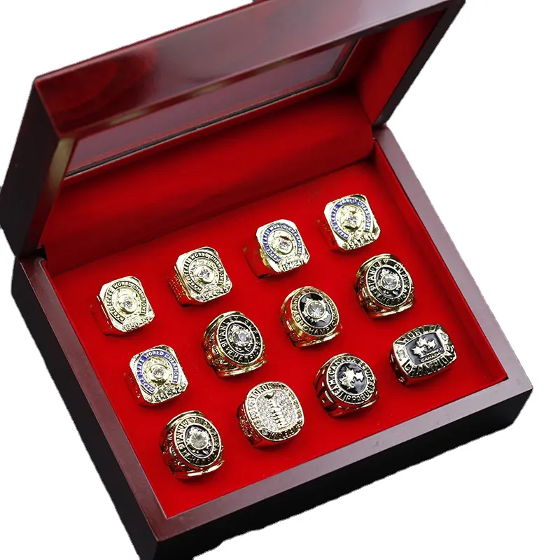 12 Stück Maple Leaf Hockey Champion Ringe Set Custom Ringe Schmuck Männer