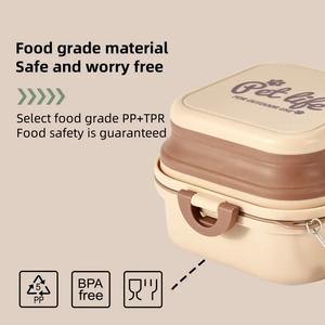 Tazón Portátil de Plástico de Doble Capa para Perros, Diseño Plegable Automático para Viajes Fáciles, para Mascotas, Gatos, para Agua y Comida - Product Image 2