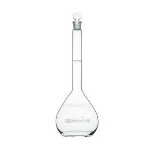 Équipement de laboratoire de chimie Fiole volumétrique Bouchon de sol Verrerie de laboratoire Bouteilles en verre volumétriques brunes - Product Image 1