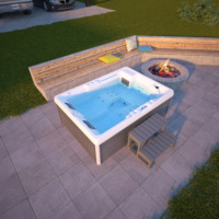 Spa extérieur moderne pour 3 personnes avec fonction de massage