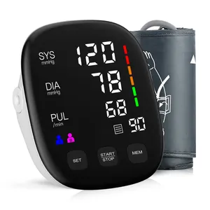 Monitor de presión arterial de alta calidad, monitor de presión arterial automático para la parte superior del brazo para uso doméstico con pantalla LED Digital, máquina BP