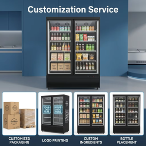 Refrigerador Vertical Comercial de 2 Puertas para Bebidas y <span class=keywords><strong>Cerveza</strong></span>, con Compresor Inferior, Enfriamiento por Ventilador, Sin Escarcha, <span class=keywords><strong>Precio</strong></span> de Fábrica, para Tiendas - Product Image 3