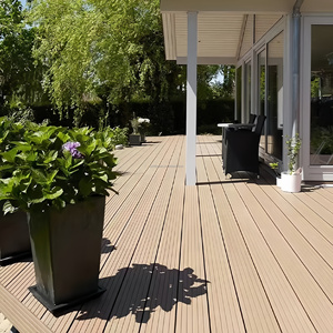 Terraza al aire libre impermeable PE <span class=keywords><strong>Decking</strong></span> suelo compuesto 3D en relieve cubierta - Product Image 3