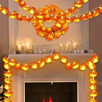 Nouvelles guirlandes lumineuses LED Dahlia du Mexique à piles, lumières décoratives d'Halloween, éclairage de fête