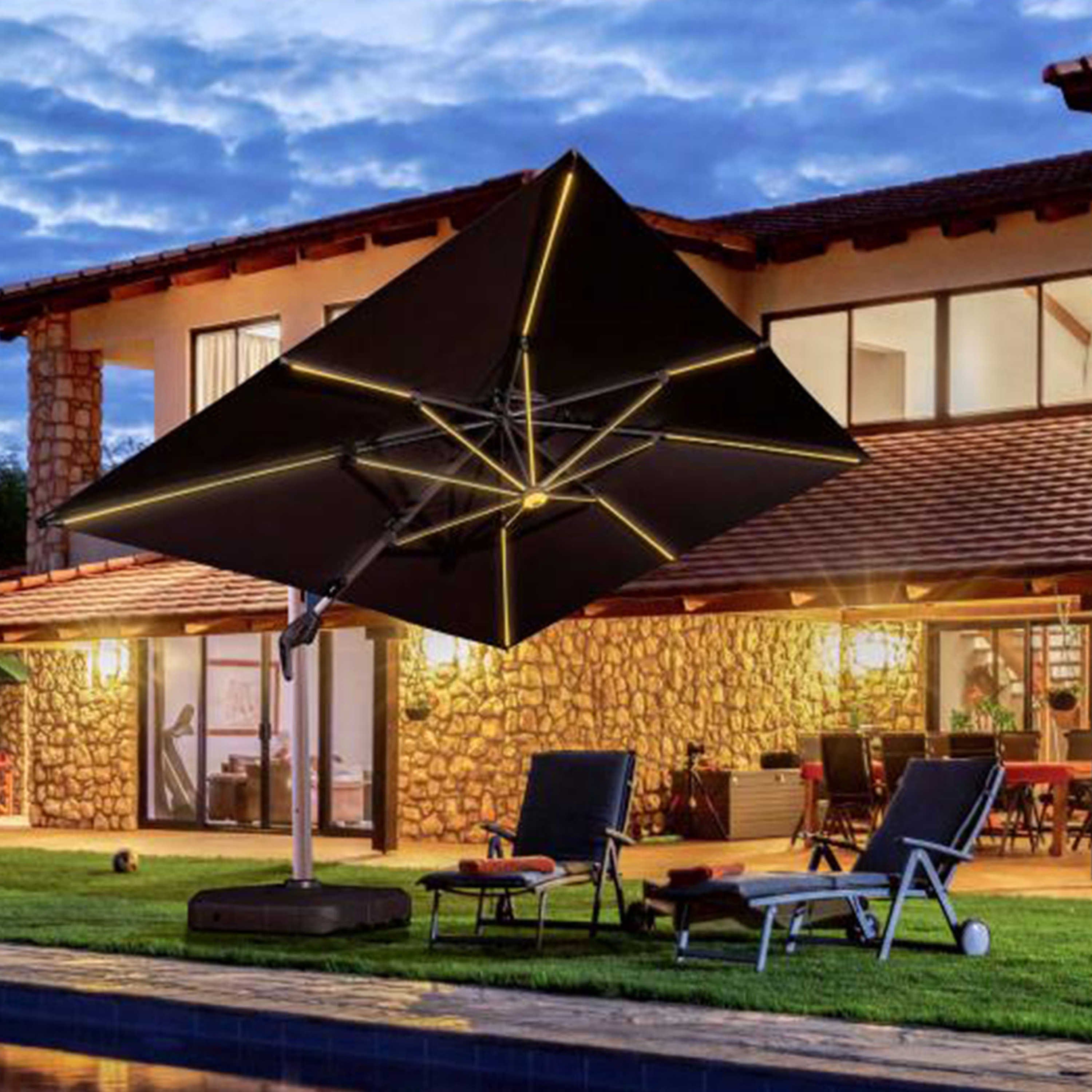 china 4m round patio umbrella 2M,Bamboo Parasol,Retro Chinese Oil-Paper Umbrella,Garden Open-Air Umbrella,Waterproof Sunscreen Oil Cloth,Large Umbrella,36 Ribs,Strong & Windproof (Color : Red) : Patio, Lawn & Garden Youll have it made in the shade with our solid aqua 7.5 WEBUP 2m Garden Parasol Shanghai
