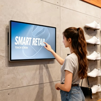 Écran publicitaire LCD mural intérieur personnalisé pour usine, affichage numérique ultra-large pour centres commerciaux et entreprises